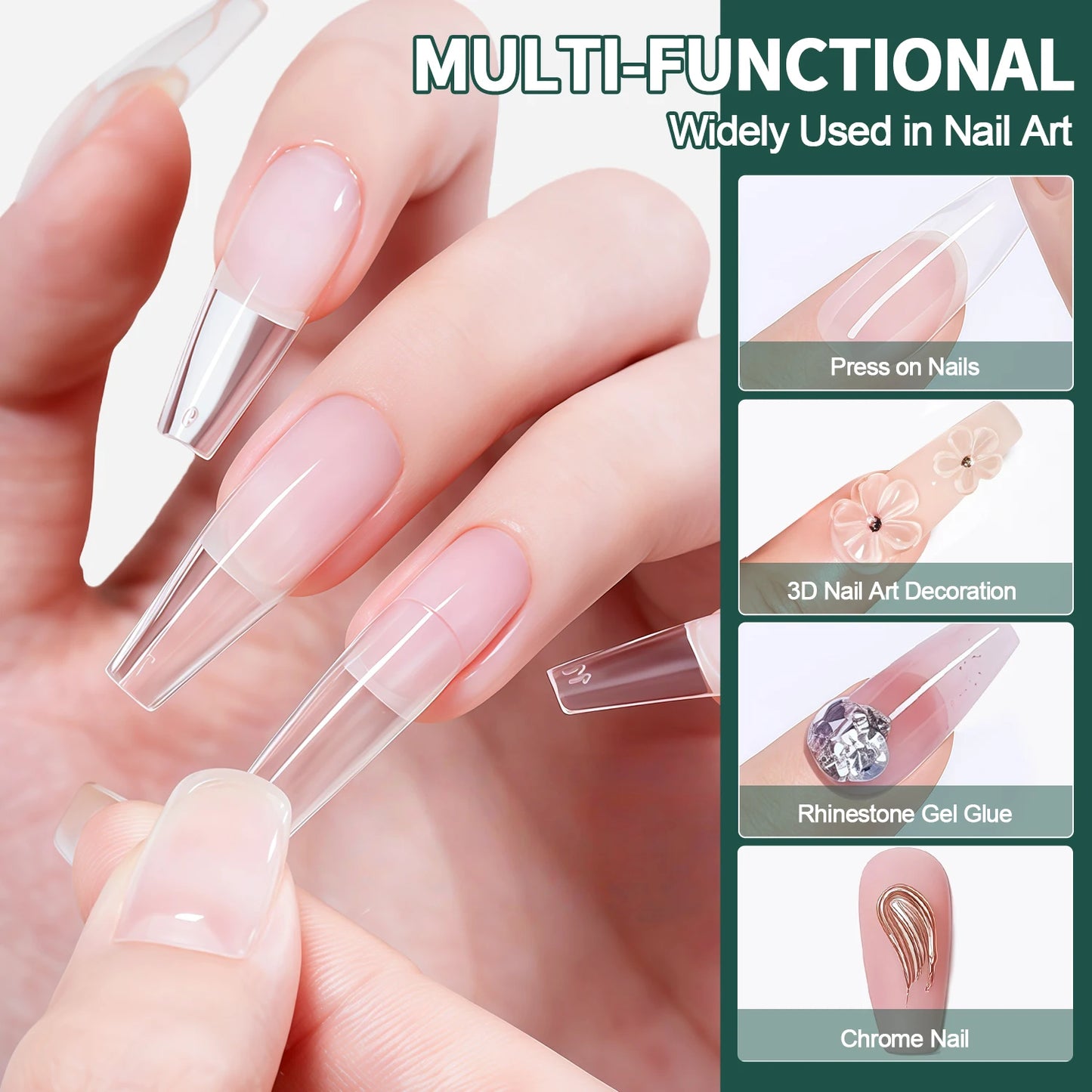 Nailpop Gel Adhésif Solide Nail Art Anti-Bavures